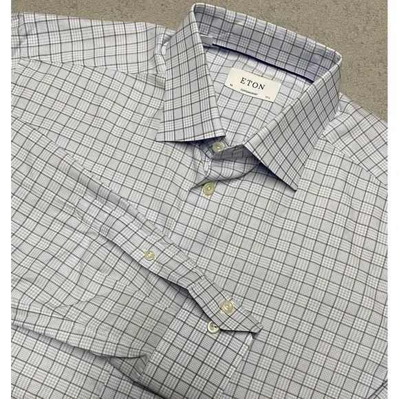 Eton | Shirts | Eton Contemporary Shirt 44 75 Blue Check Plaid Twill Modern Classic | Poshmark Eton | Shirts | Eton Contemporary Shirt 44 75 Blue Check Plaid Twill Modern Classic | Poshmark